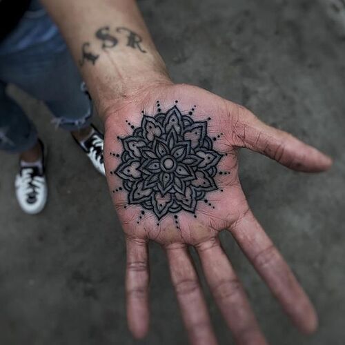 Palm-Mandala-Tattoo-By-Mark-Walker